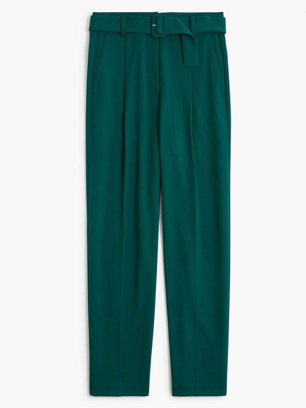 J. Crew Factory Straight Leg High Rise Trouser Pants Green Size 14